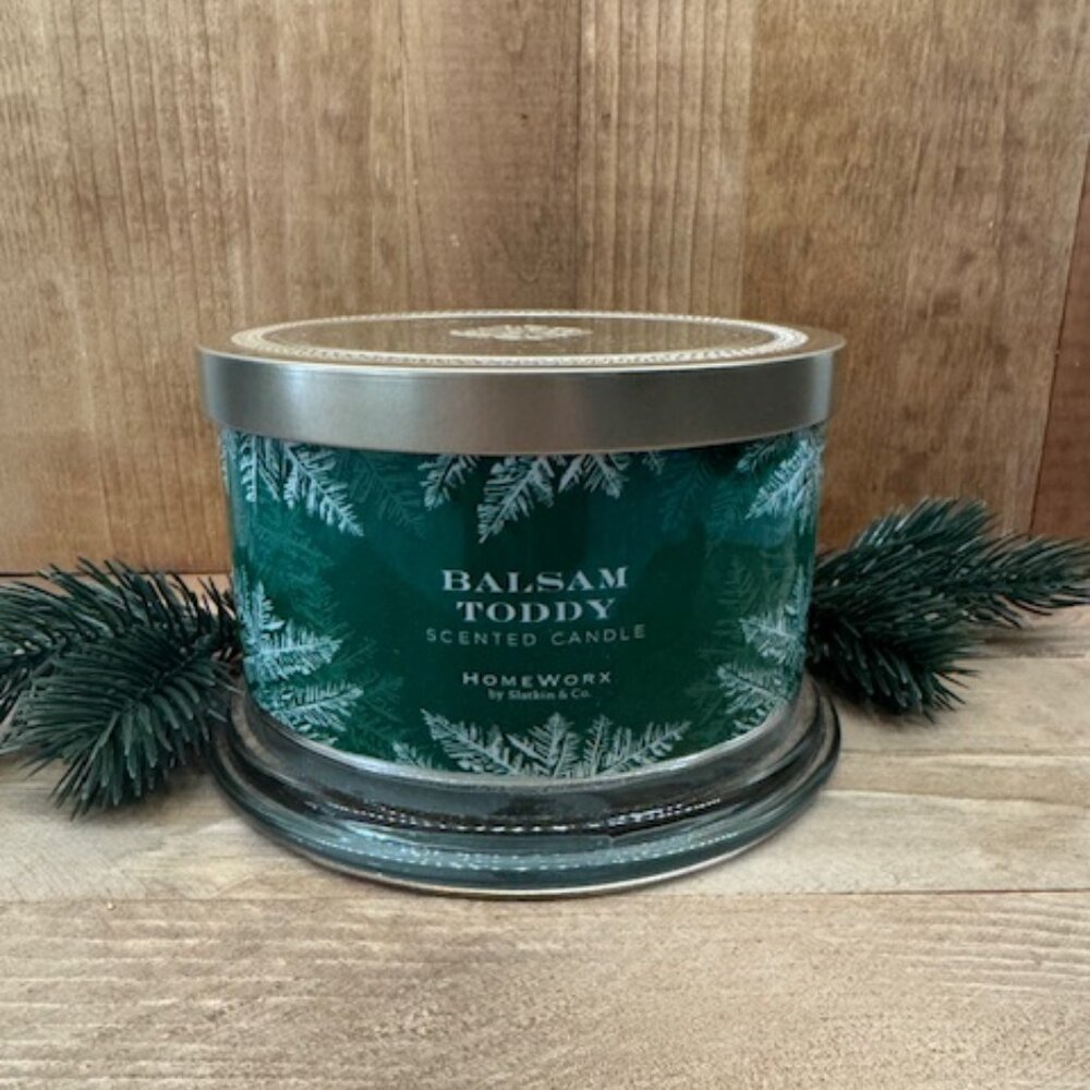 HomeWorx by Slatkin & Co Balsam Toddy 18 oz 4 Wick Candle